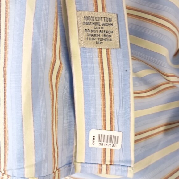 Peter Millar Long Sleeve Dress Shirt Men Size L Button Front - Picture 4 of 6